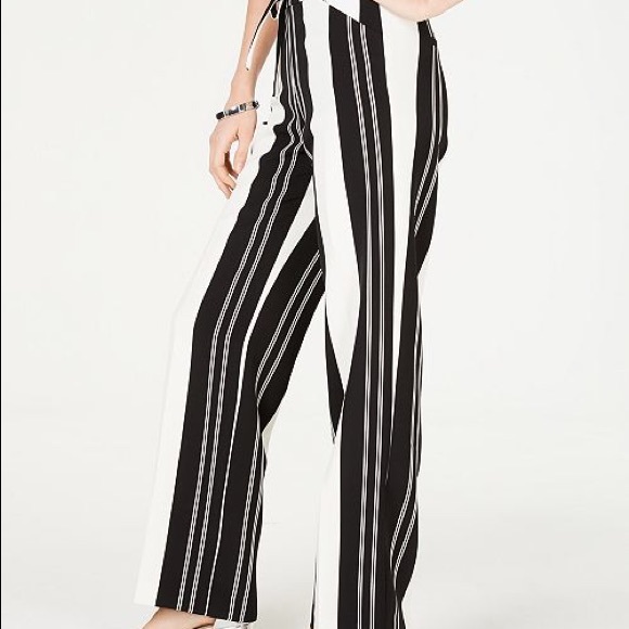 I.N.C Petite Nikita-Stripe Wide-Leg Pants - Picture 3 of 6
